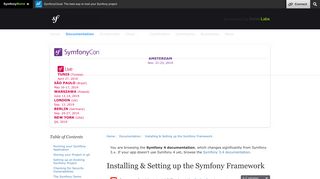 
                            3. Installing & Setting up the Symfony Framework (Symfony Docs)