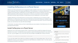 
                            11. Installing Softaculous on a cPanel Server - Interserver Tips