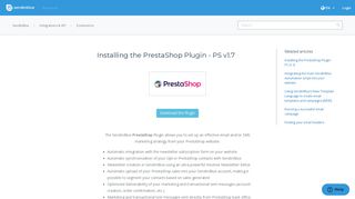 
                            12. Installing the PrestaShop Plugin - PS v1.7 – SendinBlue