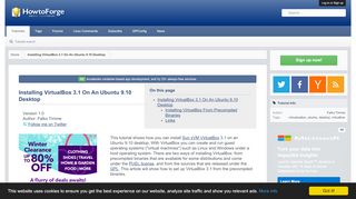 
                            9. Installing VirtualBox 3.1 On An Ubuntu 9.10 Desktop - HowtoForge