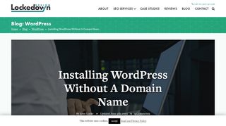 
                            10. Installing WordPress Without A Domain Name