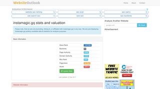 
                            7. Instamagic : Website stats and valuation