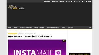 
                            9. Instamate 2.0 Review & Bonus | The Savvy Marketer