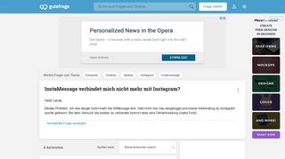 
                            1. InstaMessage verbindet mich nicht mehr mit Instagram? (Computer ...