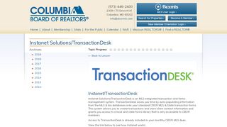 
                            5. Instanet Solutions/TransactionDesk - Columbia Board of REALTORS