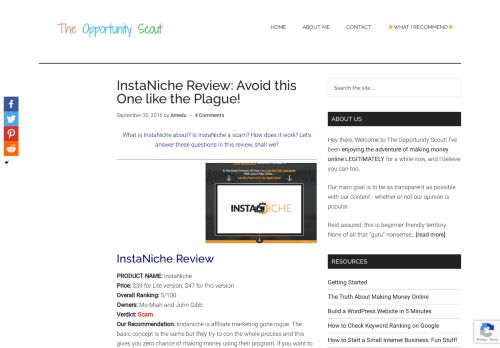 
                            9. InstaNiche Review: Avoid this One like the Plague!