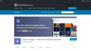 
                            2. Instant Images – One Click Unsplash Uploads – WordPress plugin ...