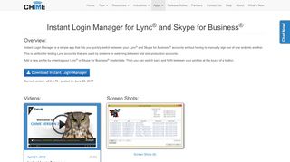 
                            8. Instant Login Manager Microsoft Lync and Skype for ...