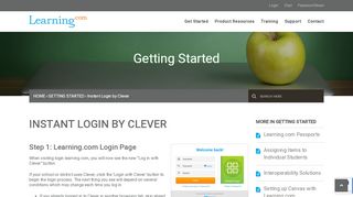 
                            6. Instant Login with Clever - Learning.com Support