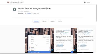 
                            6. Instant Save for Instagram and Flickr - Google Chrome