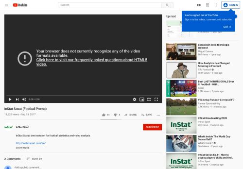 
                            5. InStat Scout (Football Promo) - YouTube
