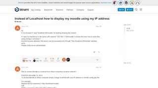 
                            6. Instead of Localhost how to display my moodle using my IP address ...