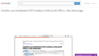 
                            12. Instellen van Hostbasket POP3 mailbox in Microsoft Office v. Mac ...