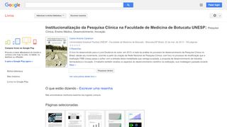 
                            9. Institucionalização da Pesquisa Clínica na Faculdade de Medicina de ...