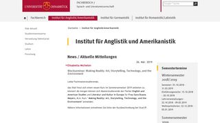 
                            1. Institut für Anglistik/Amerikanistik - Universität Osnabrück