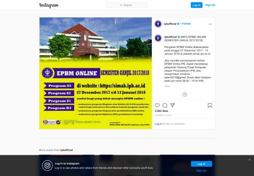 
                            9. Institut Pertanian Bogor (IPB) on Instagram: “[INFO EPBM ONLINE ...