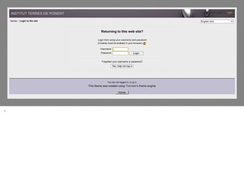 
                            11. INSTITUT TERRES DE PONENT: Login to the site