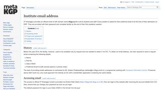 
                            5. Institute email address - Metakgp Wiki