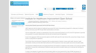 
                            6. Institute for Healthcare Improvement Open School