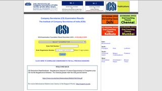 
                            10. Institute of Company Secretaries of India ICSI Foundation CS Result ...