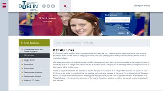 
                            5. Institute of Technology Tallaght - FETAC Links