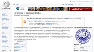 
                            10. Institution of Engineers (India) - Wikipedia