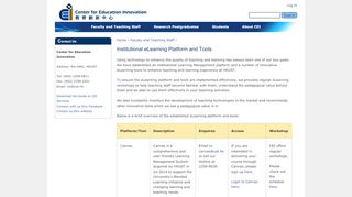 
                            5. Institutional eLearning Platform and Tools | CEI | Center for Education ...