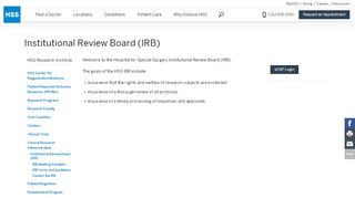 
                            13. Institutional Review Board (IRB) - HSS.edu