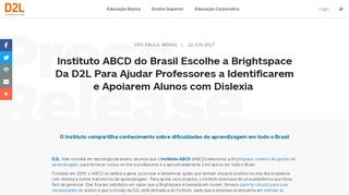 
                            9. Instituto ABCD do Brasil Escolhe a Brightspace Da D2L Para Ajudar ...