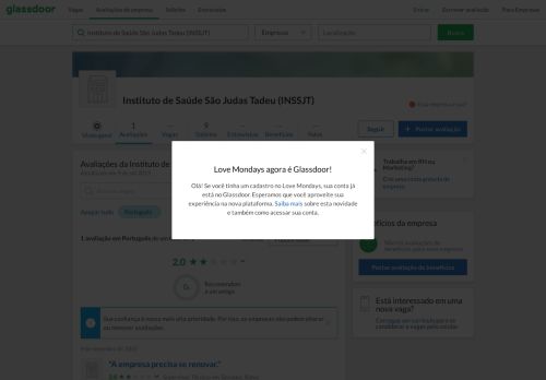 
                            3. Instituto de Saúde São Judas Tadeu (INSSJT) - Trabalhar na Instituto ...