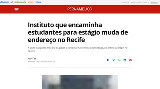 
                            12. Instituto que encaminha estudantes para estágio muda de endereço ...