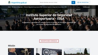 
                            1. Instituto Superior de Seguridad Aeroportuaria (ISSA) - Argentina.gob