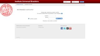 
                            1. Instituto Universal: Acesso ao site - IUBNet