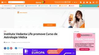 
                            7. Instituto Vedanta Life promove Curso de Astrologia Védica - Terra