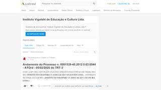 
                            6. Instituto Vigotski de Educação e Cultura Ltda. - JusBrasil