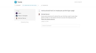 
                            13. Instructional text on employee portal login page | Tanda new feature ...