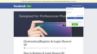 
                            3. [Instruction]Register & Login Huawei ID | Facebook