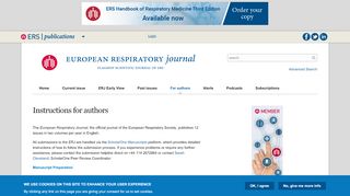 
                            4. Instructions for authors - European Respiratory Journal
