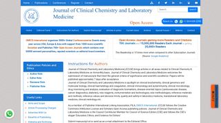 
                            7. Instructions for Authors: Journal of Clinical Chemistry and Laboratory ...