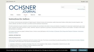 
                            13. Instructions for Authors | Ochsner Journal