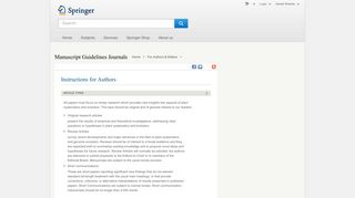 
                            4. Instructions for Authors - Springer