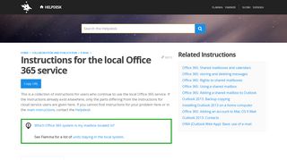 
                            2. Instructions for the local Office 365 service | Helpdesk