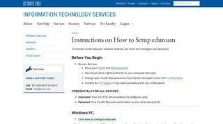 
                            7. Instructions on How to Setup eduroam