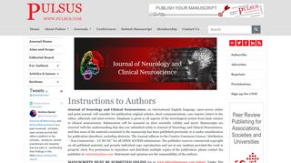 
                            10. Instructions to Authors - Journal of Neurology & Clinical Neuroscience