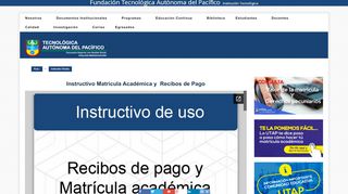 
                            5. Instructivo Recibo | Fundación Tecnológica Autónoma del ... - UTAP