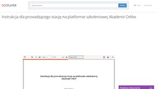 
                            6. Instrukcja dla prowadzącego stację na platformie ... - DocPlayer.pl