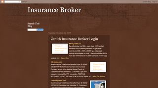 
                            6. Insurance Broker: Zenith Insurance Broker Login