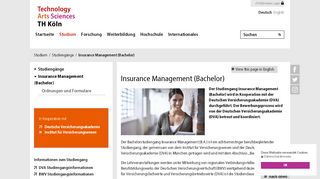 
                            5. Insurance Management (Bachelor) - TH Köln