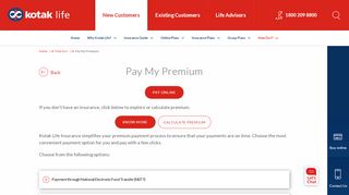 
                            1. Insurance Premium Payment Options | Kotak Life Insurance