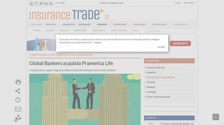 
                            10. Insurance Trade | Global Bankers acquista Pramerica Life